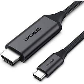 TIANYI-UPGROW Câble USB-C vers HDMI - Câble USB Type C vers HDMI 4K à 60 Hz pour MacBook Pro, MacBook Air, iPad Pro, iMac, Chromebook Pixel (1,2 m)