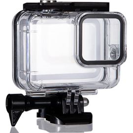 Boîtier étanche Compatible avec GoPro Hero 8 Black Caméra d'action Boitier de Protection Plongée 45M avec Vis Longue et Base de Montage