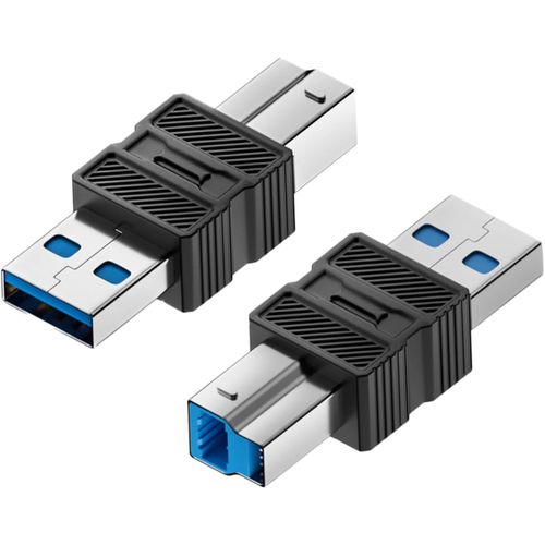 Adaptateur USB A B-Convertisseur USB B 3.0 avec connecteur|Connecteur Plug and avec de données haute vitesse pour scanner,station d'accueil,hub et ordinateur