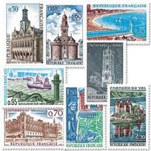 St-Quentin, Vure, St Germain En Laye, La Baule, Boulogne Sur Mer, Rodez, Morlaix, Château De Val Série Complète Année 1966 N° 1499 1500 1501 1502 1503 1504 1505 1506 Yvert Et Tellier Luxe