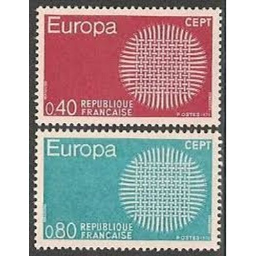 Europa : La Paire Année 1970 N° 1637 1638 Yvert Et Tellier Luxe