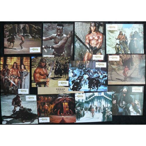 Arnold Schwarzenegger - Conan Le Destructeur - Conan The Destroyer : 12 Photos D'exploitation De Cinéma 1983 - Format De Chaque Petite Affiche 21x27 Cm - De Richard Fleischer Avec Grace Jones