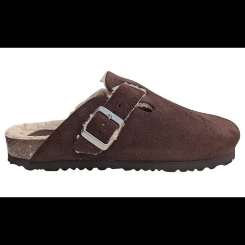 Another Step Mules Fourrées Marron Foncé