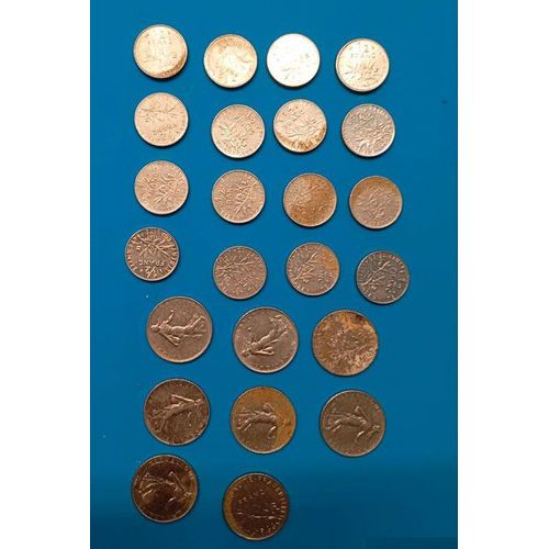 Lot De 24 Pièces Anciennes En Francs – Collection