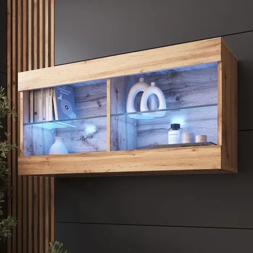 Komodee Vitrine Suspendue Horizontal Tivoli - Wotan Wotan - 100 X 50 X 29 Cm - Led Bleues