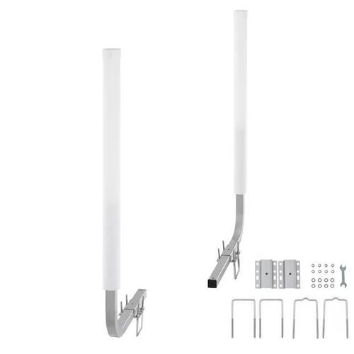 Guide De Remorque De Bateau-Duoku-1,5 M-2 Pièces En Acier Galvanisé Antirouille-Avec Tuyaux En Pvc-Pour Remorques De Pêche