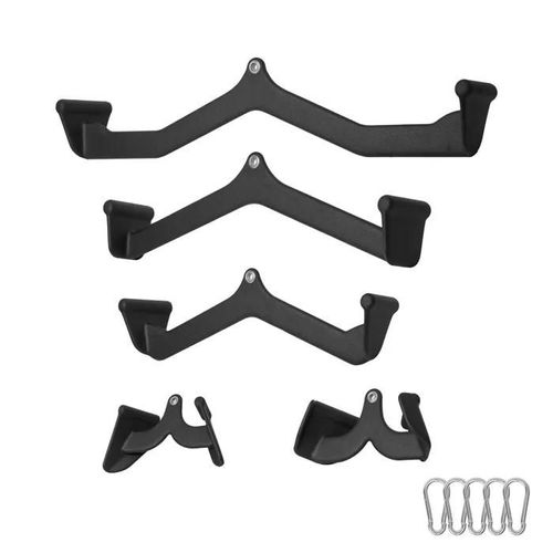 Ensemble De 5 Accessoires De Traction At-Duoku-Pour Salle De Sport À Domicile-Barres De Tirage Pour Machine À Poulie Musculation
