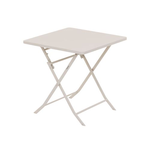 Salon De Jardin Carré En Métal Greensboro 70 X 70 Cm Argile Avec 2 Chaises - Hespéride