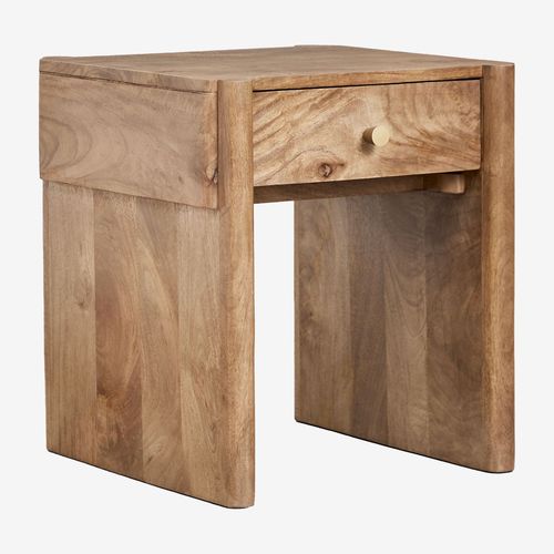 Table De Chevet Antonela En Bois De Manguier 45x45 Cm Bois De Mangue