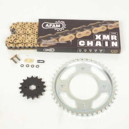 Kit Chaîne Afam Pour Moto Honda 125 Cbf M 2009 À 2016 Neuf
