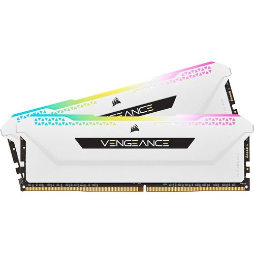CMJAAGUR-Vengeance Rgb Pro Sl 32Go (2X16Go) Ddr4 3200Mhz C16 (Pc4-25600) Kit Mémoire De Bureau Illuminé (10 Led Rgb Adressables Individuellement) - Blanc[M1116]