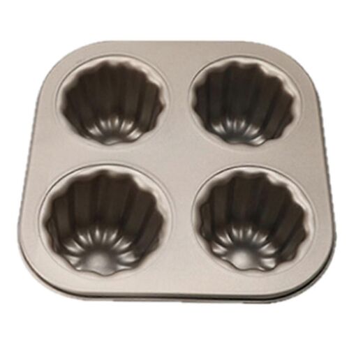 Moule À Gâteau Canele À 4 Cavités,Moule À Canele Antiadhésif Pour Moule Caneles En Acier Au Carbone Au Four