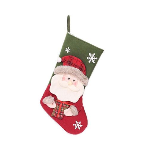 Bas de Noël Sac de bas de Noël pour escaliers Cheminée suspendue Noël Décoration de la maison,Père Noël