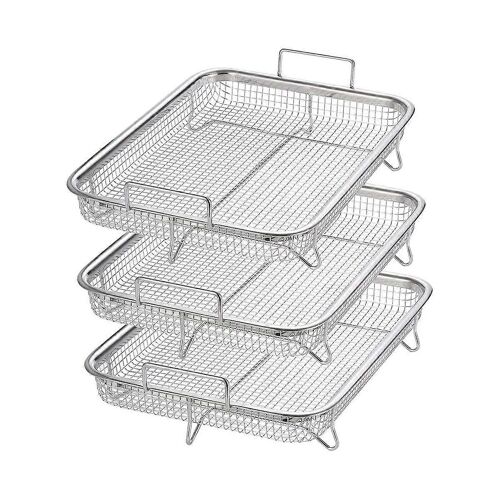 Panier Pour Four,Panier En Acier Inoxydable,Ensemble De Paniers En Maille Antiadhésive,Grille De Plateau