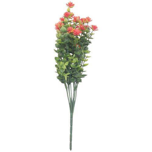 8 Pcs Fleurs Artificielles En Plein Air Plantes Résistantes Aux UV, 8 Branches Faux En Plastique Verdure Arbustes Plantes