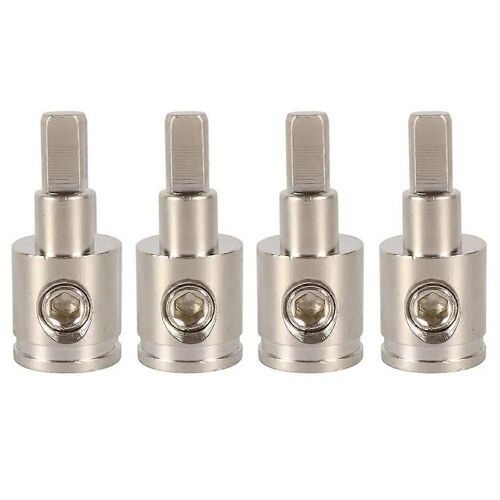 Réducteur d'entrée d'ampli 0 jauge à 4 réducteur de fil de calibre /mise à la terre GA adaptateurs en laiton nickelé 4PCS