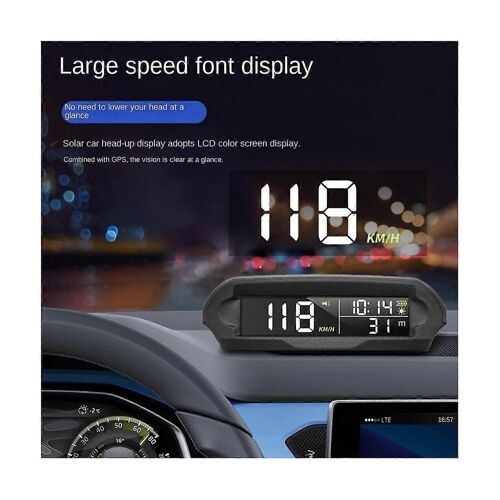 Universel Hud X 98 Voiture Solaire Numérique Compteur Gps Compteur De Survitesse Alarme Distance Altitude