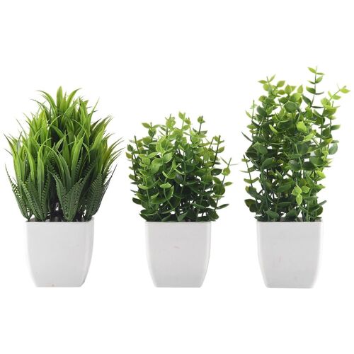 Plantes en pots Plante artificielle d'eucalyptus Mini Faux plantes en pot Intérieur Petit Blé Gras En Plastique