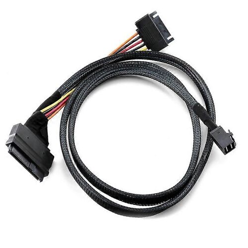 -dans Câble 12G Mini HD vers U.2 / SFF-8643 vers SFF-8639 0,5 m avec alimentation SATA 15 broches,adapté pour U.2
