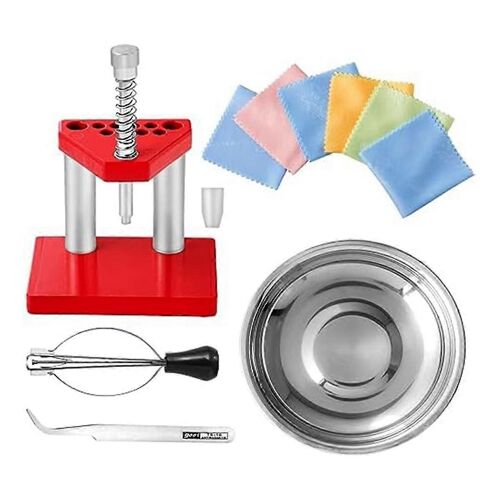 Montre Extracteur Extracteur Extracteur Piston Remover Set + 3 Pièces Chiffon De Nettoyage + Pince À Épiler + Séparateurs En Métal A 