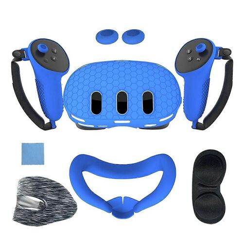 Étui de protection en silicone pour 3 casques VR,couvre-tête,coussinet oculaire,poignée,capuchon de bouton,accessoires VR