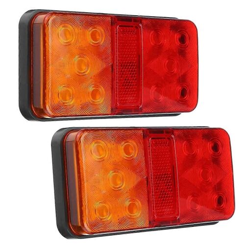 2 Pcs 12v 10led Étanche Camion Remorque Camion Arrière Feu Voiture Clignotant Frein Arrière Feu Stop Bateau
