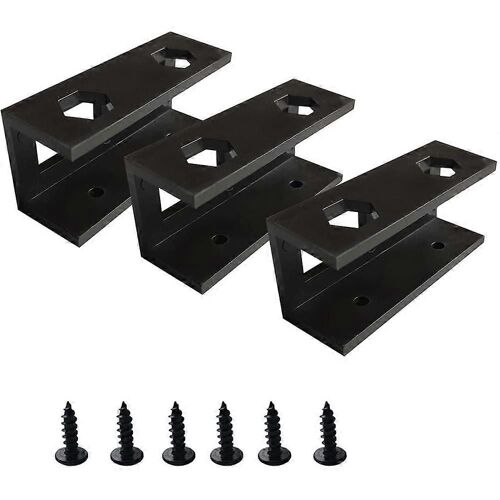 En Plastique Sous Le Bureau, Support D'ordinateur Portable Avec Vis, Sous Le Bureau, Support De Montage D'ordinateur Portable, Ajouter Sur Unde 3 Pcs