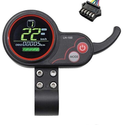 Lh100 Tableau De Bord À Écran Lcd 24v-60v Compteur D'accélérateur Pour Compteur De Vitesse De Scooter Électrique / Vélo Électrique (Prise Sm 5