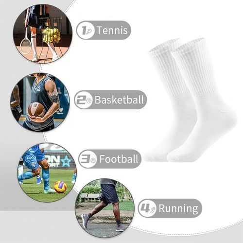 Kalanka-Chaussettes De Tennis, Pour Homme Et Femme, Pure Et Classique, Lot De 6 Paires, Respirantes Et Renforcées, Chausettes Sport Et Quotidien, Blanches, Noires