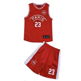 Maillot De Basketball Et Short Enfant Paris 23 Rouge