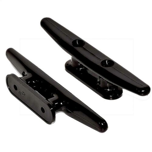 2 Pack Nylon Noir Boat Cleat 6 Pouces - Panier De Corde, Kayak, Crampons De Quai De Bateau - Parfait Pour La Marine, De