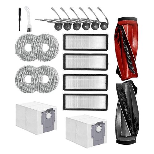 20 pièces pour accessoires d'aspirateur robot Qrevo Curve/P20 Pro, brosses latérales principales de remplacement, sac à poussière, serpillière P