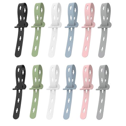 12Pcs réutilisable, 10X0.6Inch Élastique Silicone Cordon Organisateur Regroupement et Organisation Fils de Câble