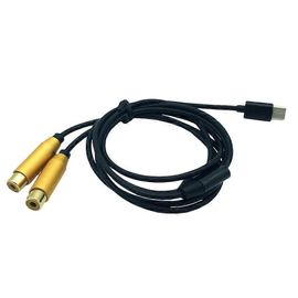 Double Rca Femelle Vers Type-C Usb C Signal Vidéo Av Audio Câble Connecteur Cordon De Plomb