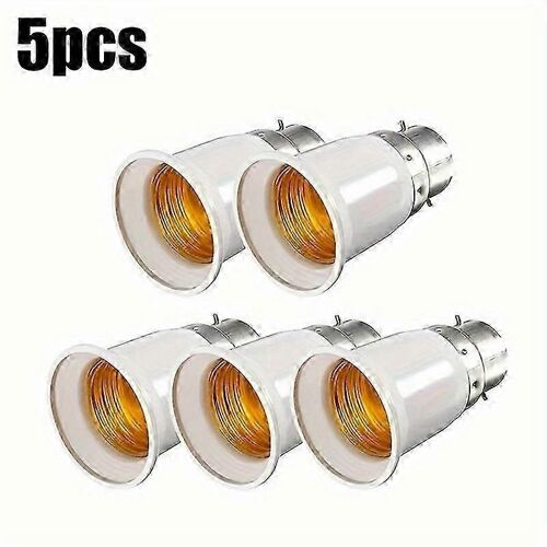 5PCSsDouilles de lampe Support de conversion Culots d'ampoule de lampe LED Convertisseurs B22 à E27 Douilles de lampe Adaptateur d'éclairage Supports de bases d'ampoule
