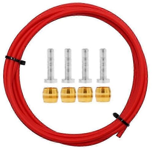 Bh90 Tuyau De Frein De Vélo Tube De Frein À Disque Hydraulique De Montagne 2.5m Connecteur Insert Olive Set,Rouge