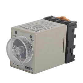 0-10 secondes bouton de contrôle minuterie relais retard sur relais de temps avec base AC 110V