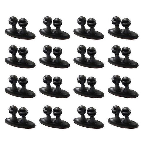 16pcs Clips de câble auto-adhésifs Multipurpose Mini Wire Clip Organisateur de câbles Gestion du cordon pour voiture (noir)