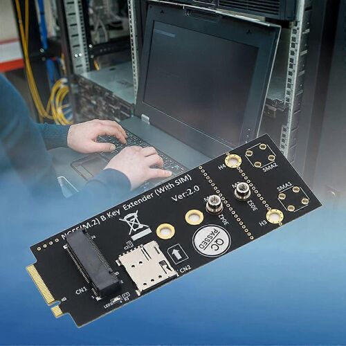 Adaptateur M.2 (NGFF) Key B avec emplacement SIM pour module 3G/4G/5G prenant en charge NANO et 3042/3052 Type M.2 Key