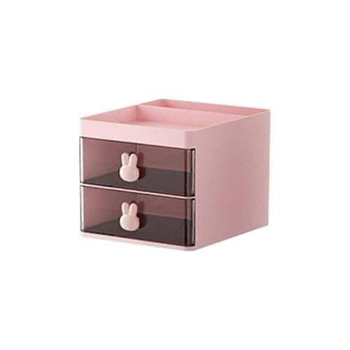 Boîte de rangement de bureau Tube Tiroir transparent Boîte de rangement lapin Bureau pour enfants et étudiants