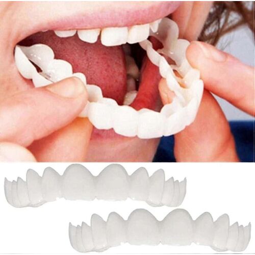 Fausses Dents Denture Dents Temporaire Snap On Facettes Couvrir Les Dents Imparfaites Réparer Sourire Confiant