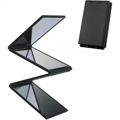Miroir Pliant À Quatre Panneaux Miroir De Maquillage Pliable À 4 Côtés Miroir À Main Miroir Pliant Compact Miroir De Table Pour L'auto-Coiffage Et La Coupe De Cheveux Make