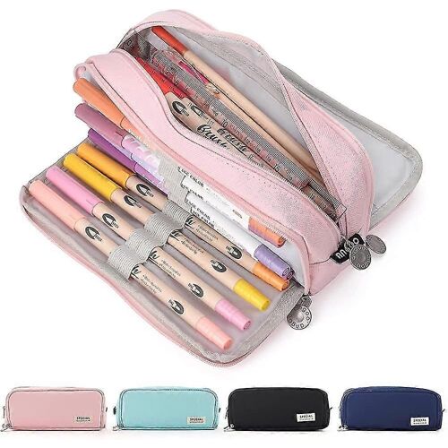Maomaoyu Grand Tui Crayons De Rangement Avec 3 Compartiments Pour Filles Et Garons. Grand