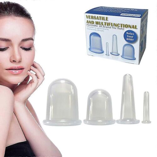 4pcs Silicone Vacuum Cup Anti Cellulite Vacuum Cup Cup Ensembles De Thrapie