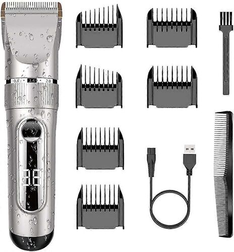 Tondeuse À Cheveux Professionnelle Tondeuse Électrique Hommes Tondeuse À Barbe Ecran Lcd Ipx7