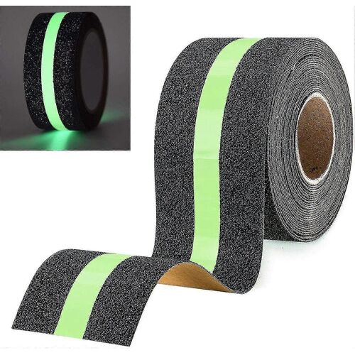 Ruban antidérapant antidérapant Glow In The Dark,bandes de roulement d'escalier adhésives antidérapantes,ruban de sécurité à haute traction pour décor de marche d'escalier intérieur et extérieur,(1pcs