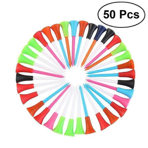 50pcs / Set 83mm Tees Plastic Ball Nails Outdoor Sports Tees Training Equipment Supplies Accessoires F
