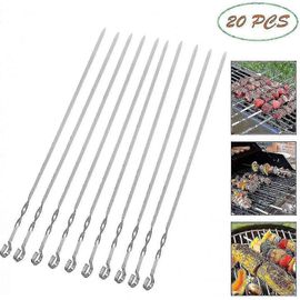 Grill Kabob Brochettes 37.5cm,Plat Kebab Brochettes Grill Brochettes de viande,20 pices Set