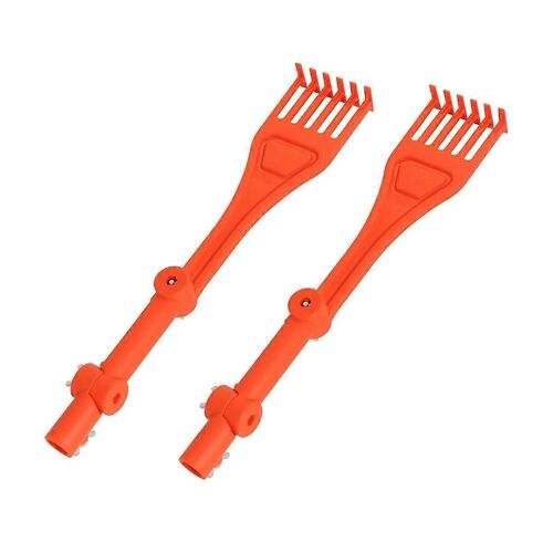 2PCS Outils de nettoyage de gouttières Mini râteau Outils de nettoyage de gouttières à poignée rotative pour toits Gouttières
