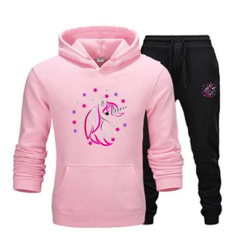 Jogging Enfant Fille Licorne Rose Et Navy (Licorne)
